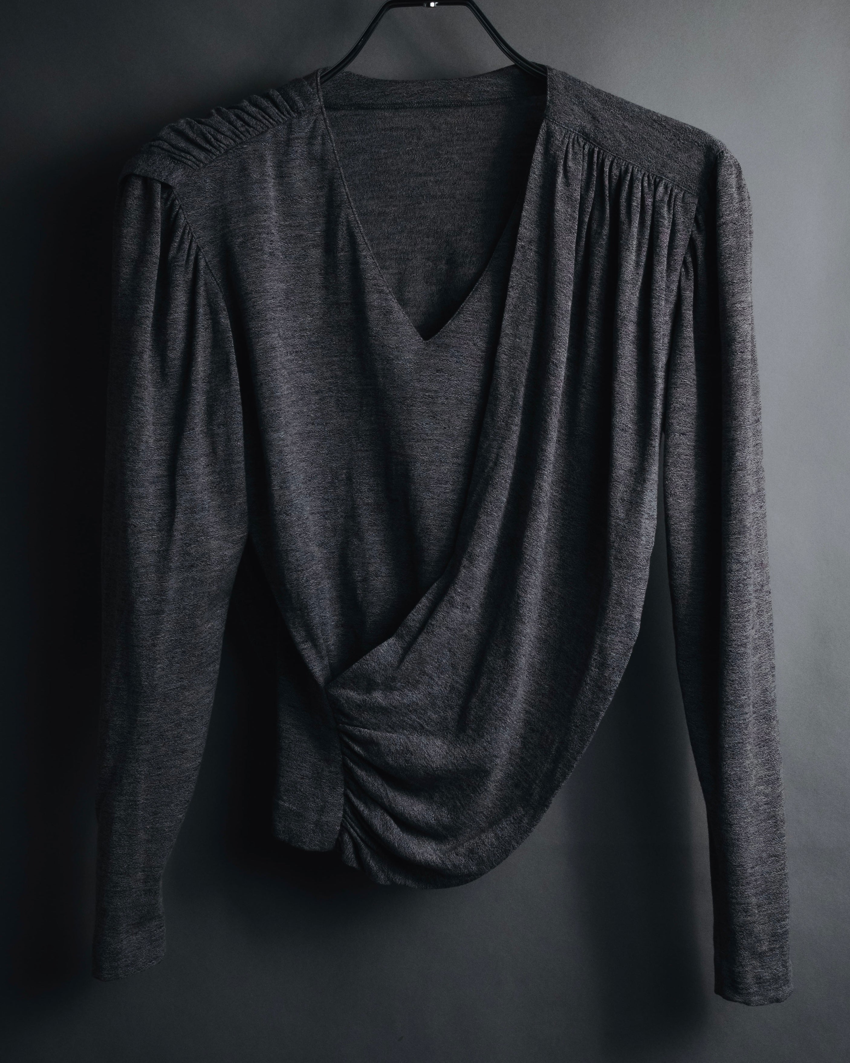 "Christian Dior" Late 80’s-early 90’s draped wrap knit top