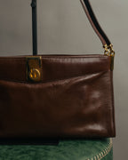 “Christian Dior” 80’s-90’s D motif leather shoulder bag