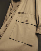 "Yves Saint Laurent" Vintage fox fur trimmed hooded long coat