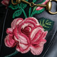 "GUCCI" Rose＆leaf embroidery princetown loafers