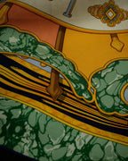 "HERMES" Carpe Diem design Carré 90 silk scarf