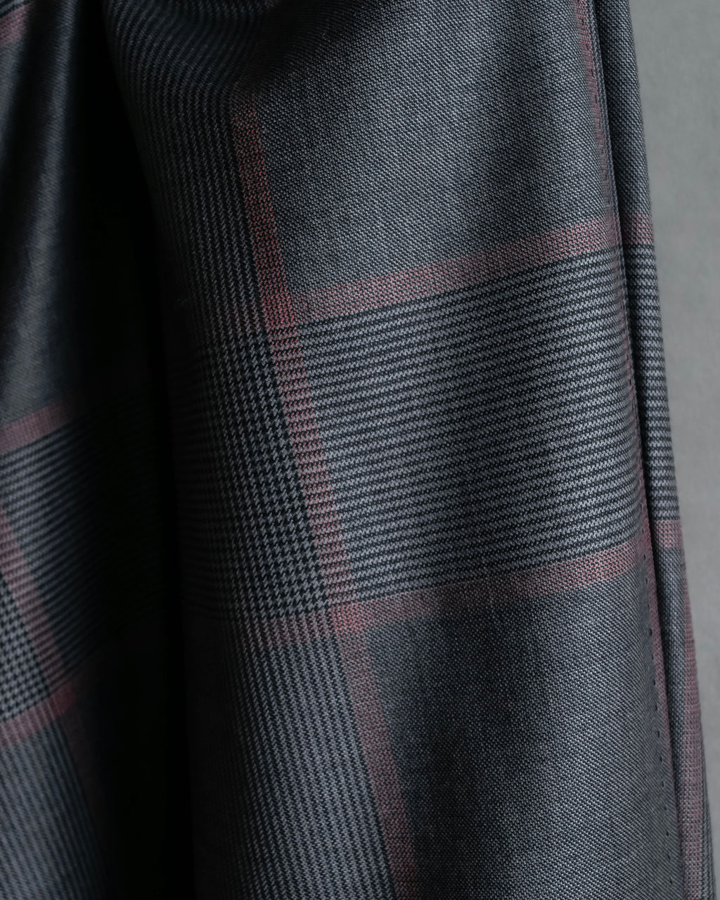 "GUCCI" Glen plaid wool wide tapered slacks