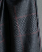 "GUCCI" Glen plaid wool wide tapered slacks