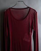 "YOHJI YAMAMOTO FEMME" 13SS Burgundy color sheer pullover