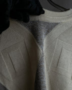 "BALENCIAGA" Diamond pattern argyle twill crew neck knit