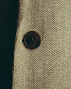 -SPECIAL- “HERMES” 80’s-90’s Herringbone linen suit set