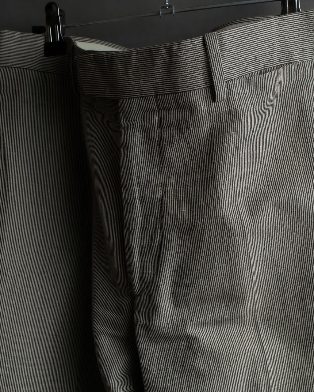 "HERMES" Cotton linen wide tapered slacks