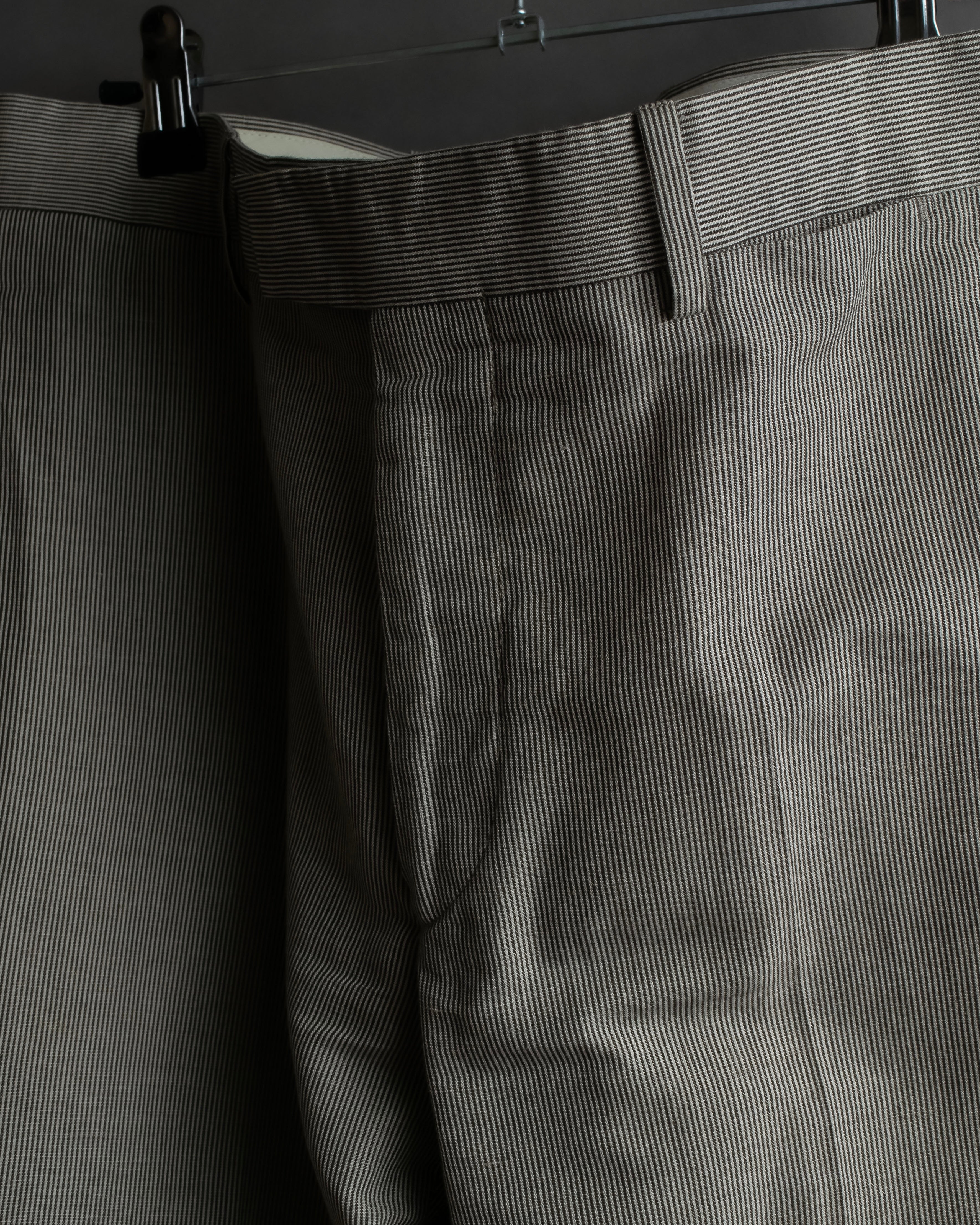 "HERMES" Cotton linen wide tapered slacks