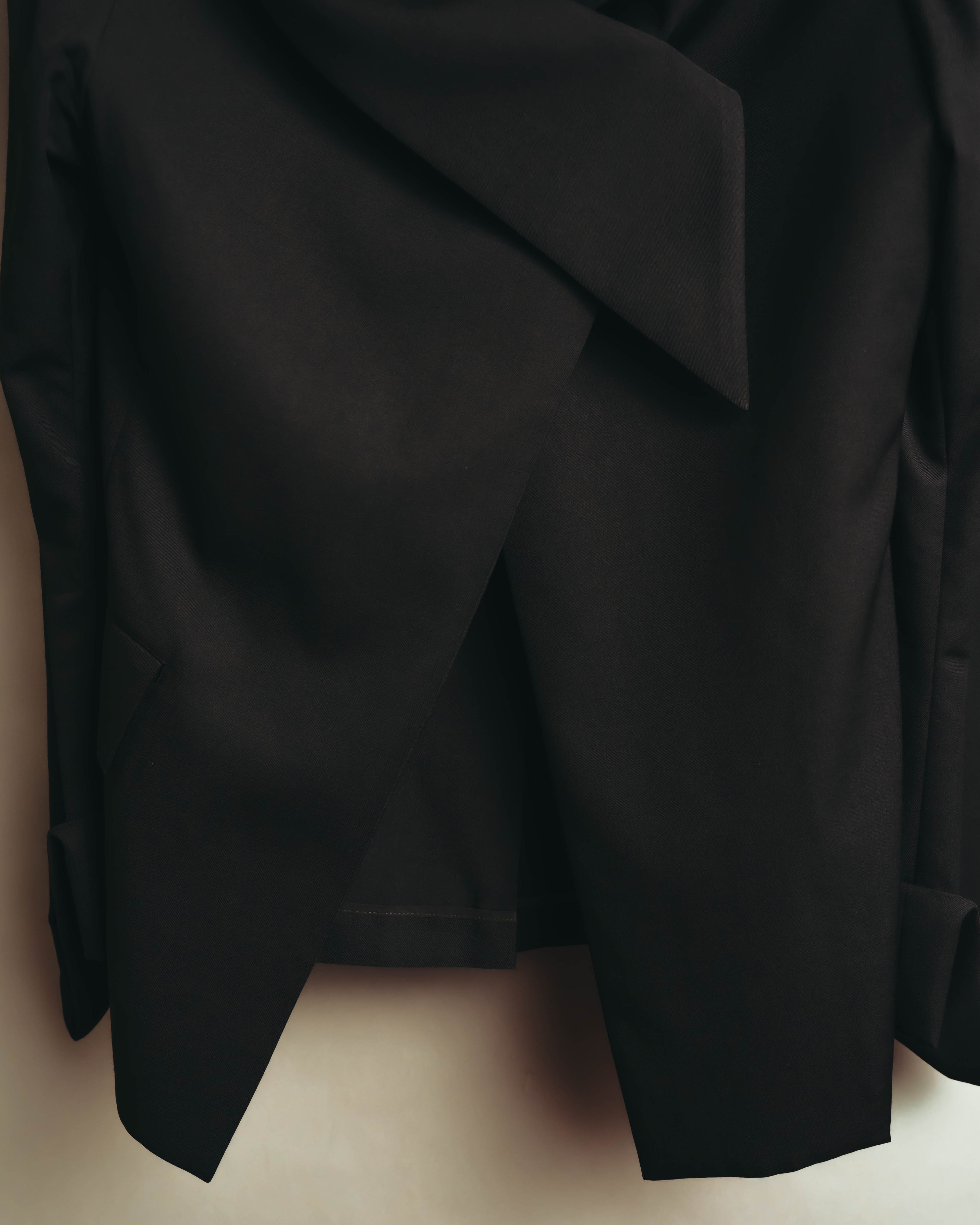 –SPECIAL– "Yohji Yamamoto" 98AW Sculptural asymmetric draped wool jacket