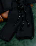 "GUCCI" Black bejeweled grosgrain ribbon