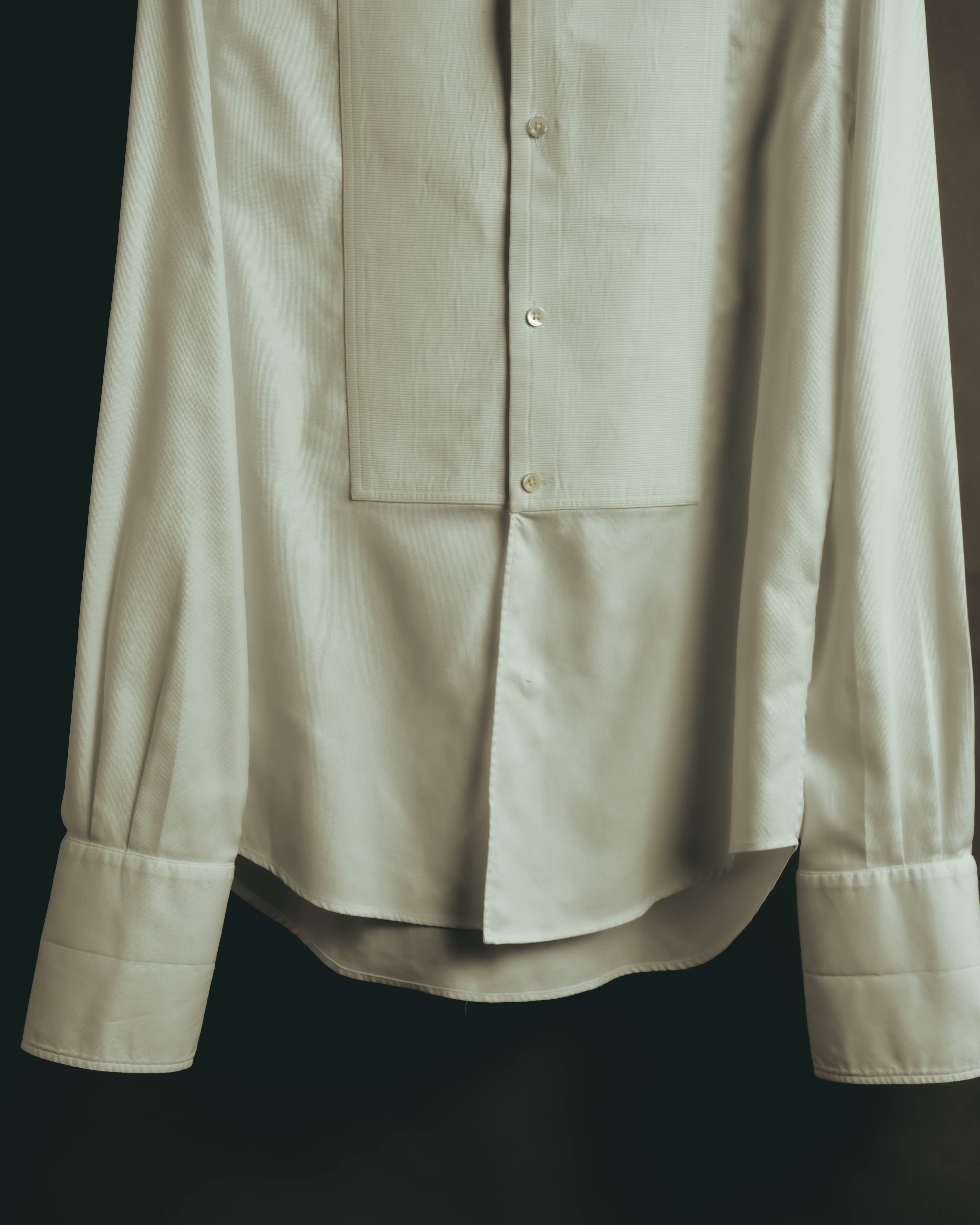 “Maison Martin Margiela” Replica 00’s-10’s Line 14 textured bib white shirt
