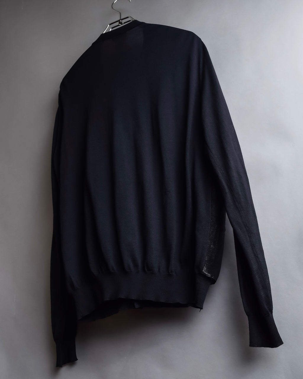 "JIL SANDER" Glitter jacquard V-neck cardigan