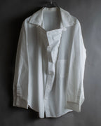 "YOHJI YAMAMOTO" 12SS Folded front panel cotton shirt