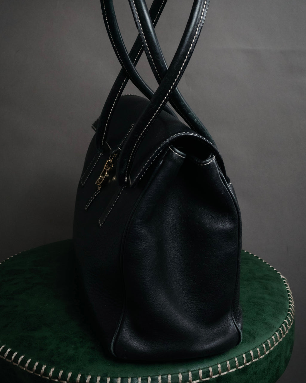 “Salvatore Ferragamo” 90's–00's Gancini leather handbag