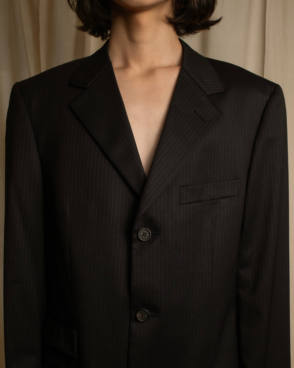 "GUCCI" 90's Elegant suiting pinstripe set up