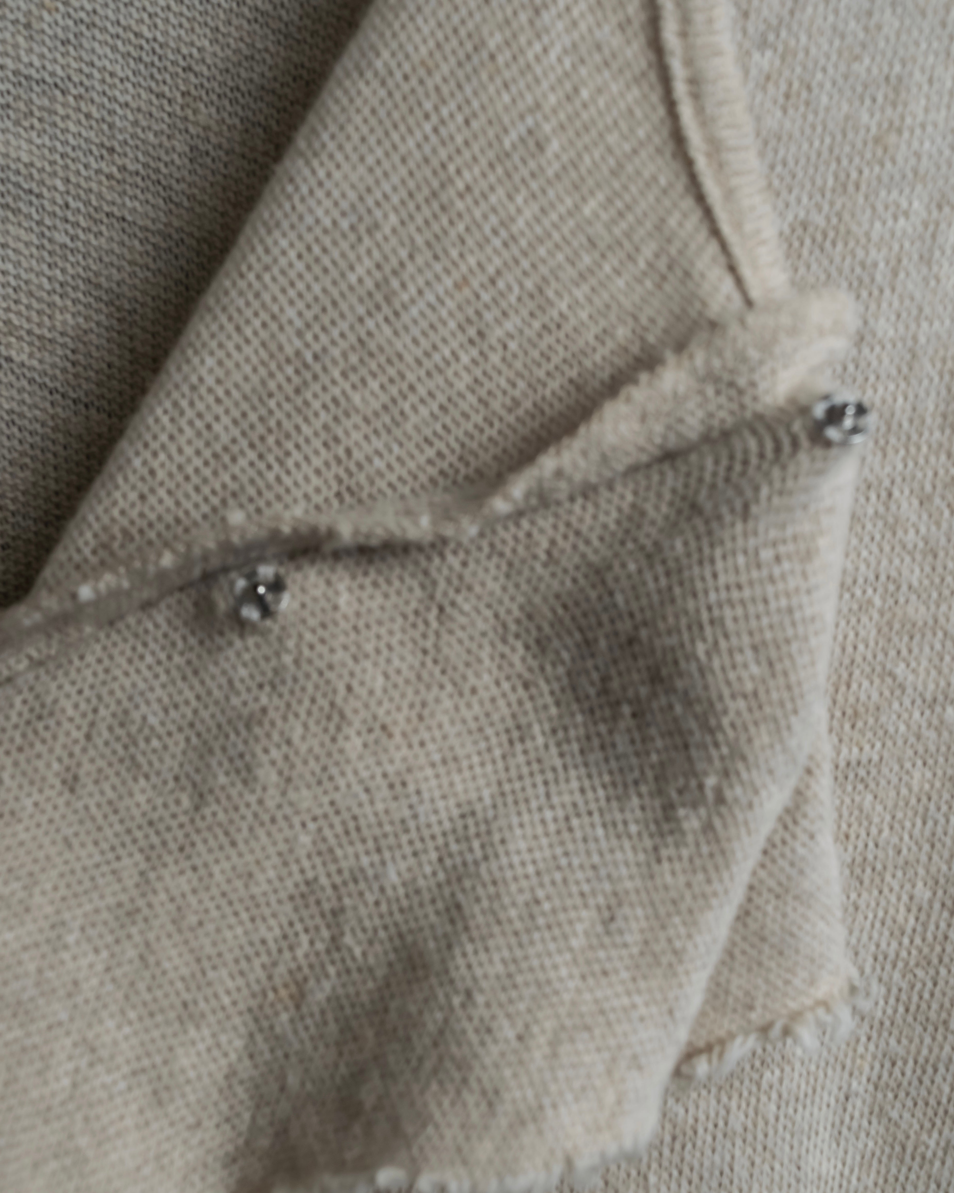 "Y's" Linen cotton mix ruffle design tank top