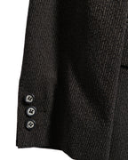 DOLCE & GABBANA/ 2015 Silver Pin Striped Single Breasted Set-up Brown