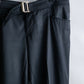 "GUCCI" Belted design wool blend sarouel slacks