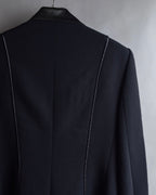 "BALENCIAGA La Mode" Satin-switched piping design tailored jacket