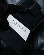 "GUCCI" GG pattern leather compact wallet