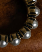 "Christian Dior" Eternity design pearl arrangement gold ring