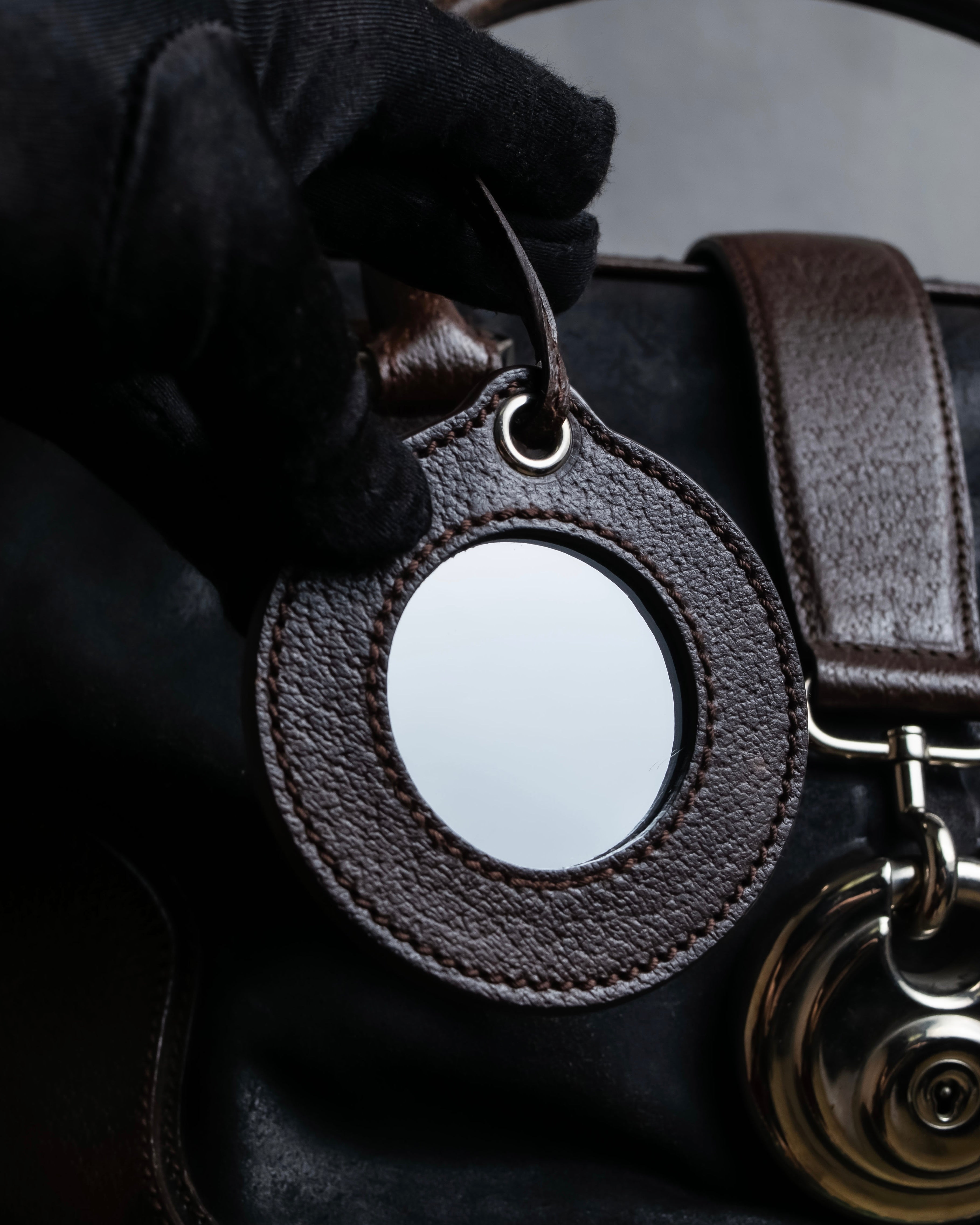 "BALENCIAGA" Circle lock design leather doctor bag