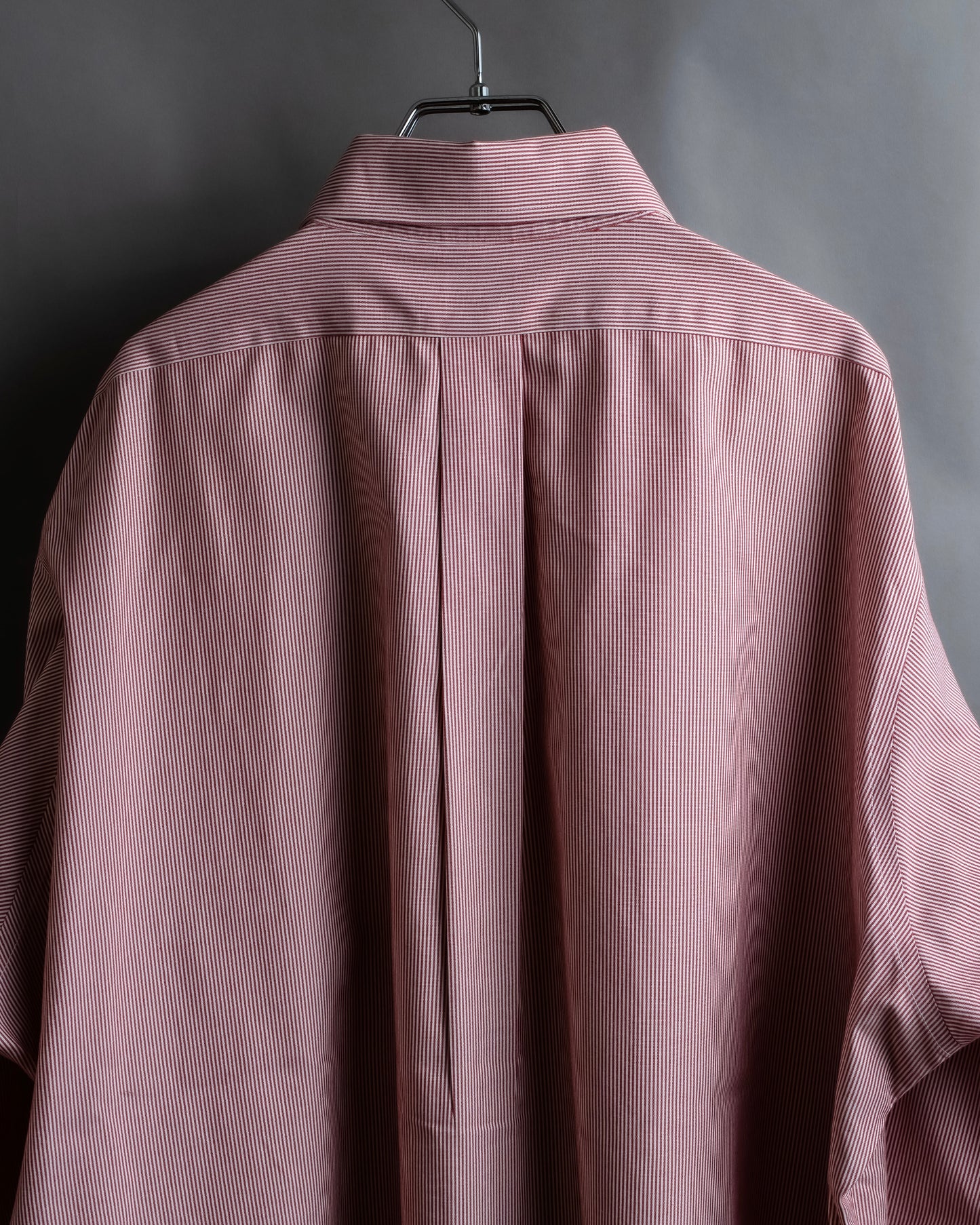 "BROOKS BROTHERS" Ultra thin stripe button down colour oversized shirt