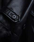 "DURBAN" Double zipper sheepskin leather coat
