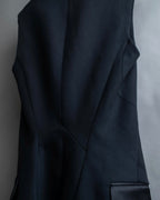 "MCQ Alexander McQueen" Flared silhouette cutting design tailored gilet
