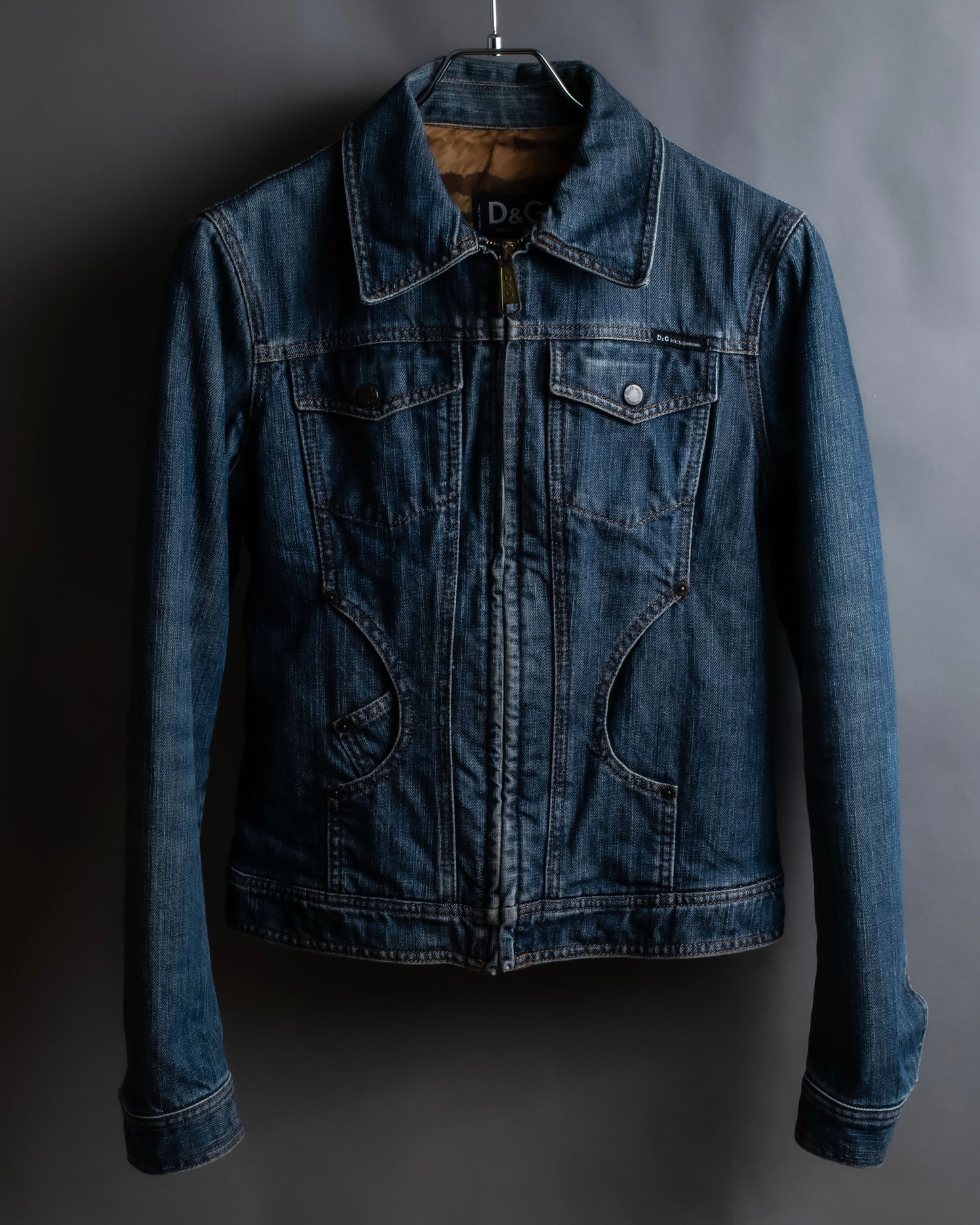 "Dolce & Gabbana" Cutting stitch detail denim jacket