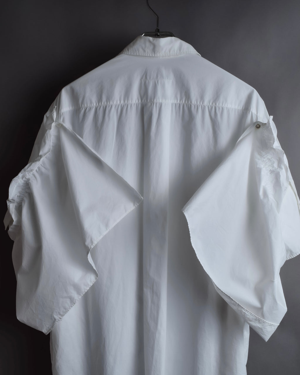 "MM6 MAISON MARGIELA" 20SS Frilled overlay cotton hybrid shirt