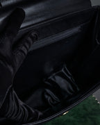 "JUNKO KOSHINO" Geometric motif design 2-way leather shoulder bag