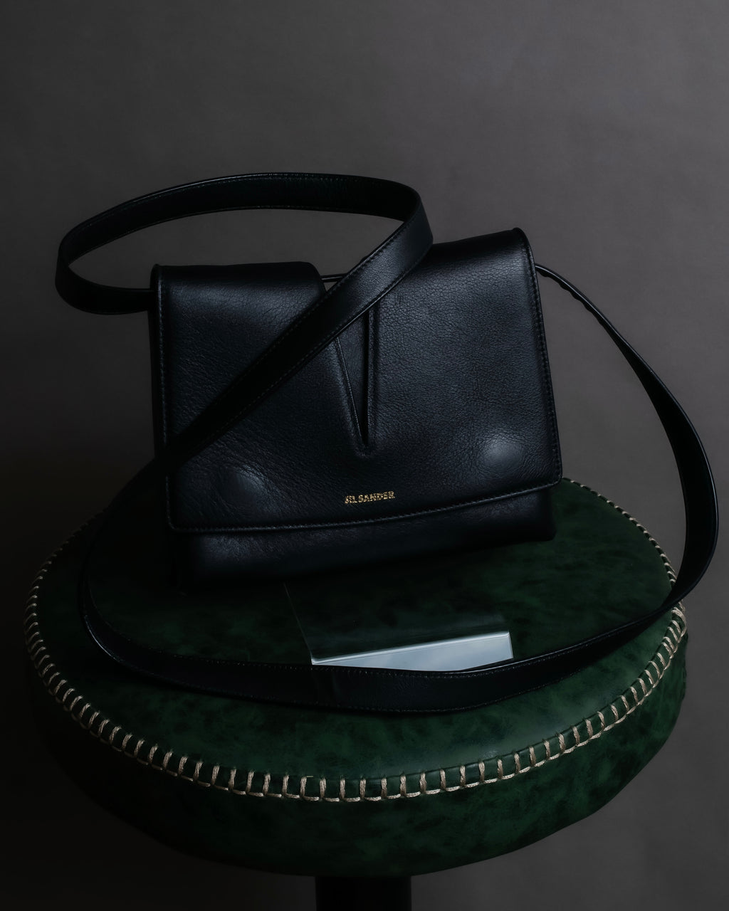"JIL SANDER" Minimalist design leather shoulder bag