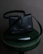 "JIL SANDER" Minimalist design leather shoulder bag
