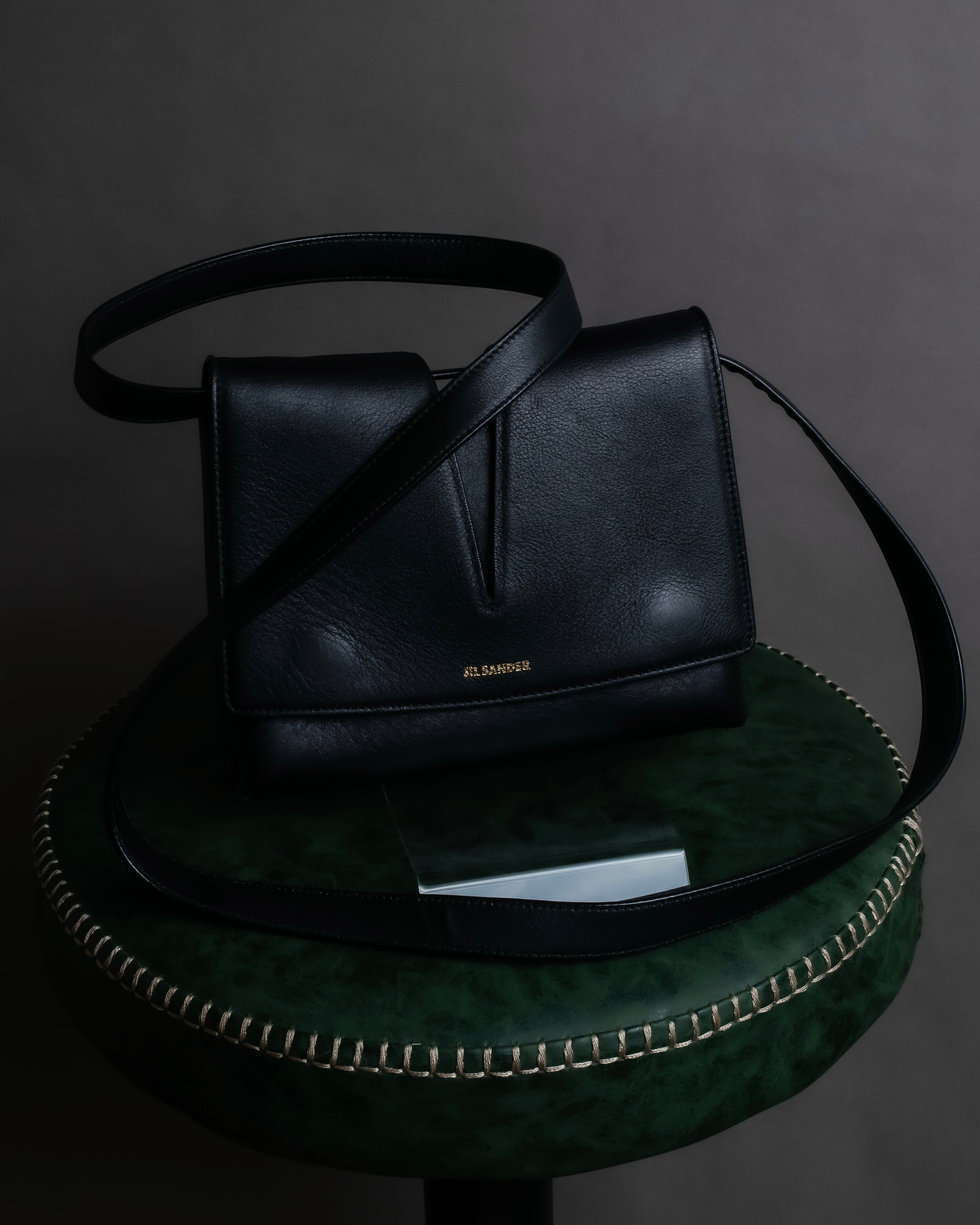 "JIL SANDER" Minimalist design leather shoulder bag