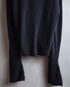 "GIANFRANCO FERRE" Structured wool satin ruffle inner detail set up