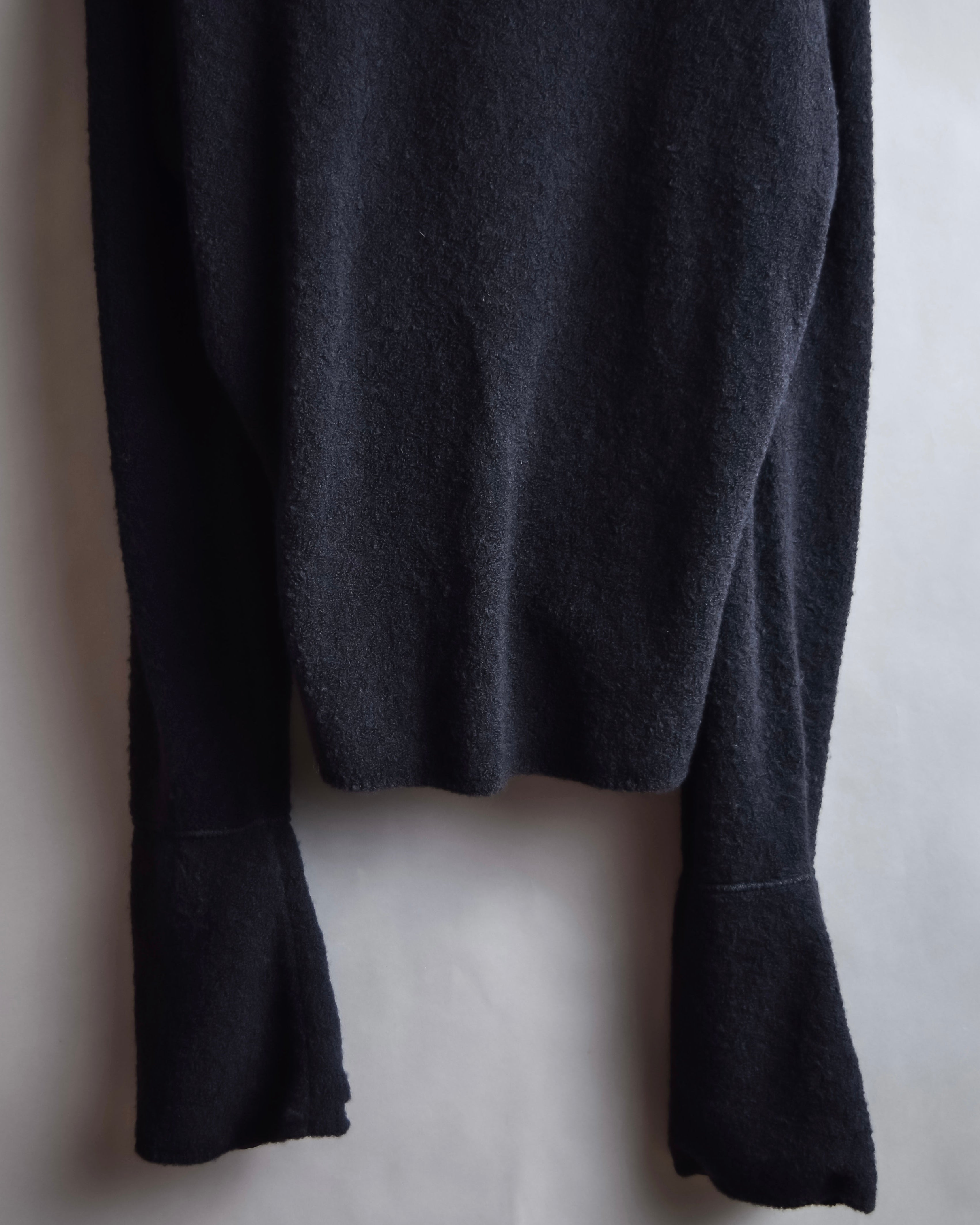 "GIANFRANCO FERRE" Structured wool satin ruffle inner detail set up