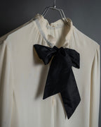 "VALENTINO" Gathered detail ribbon bow tie pullover