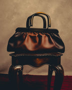 -SPECIAL- "GUCCI" 90's-00's Gathered leather top handle handbag
