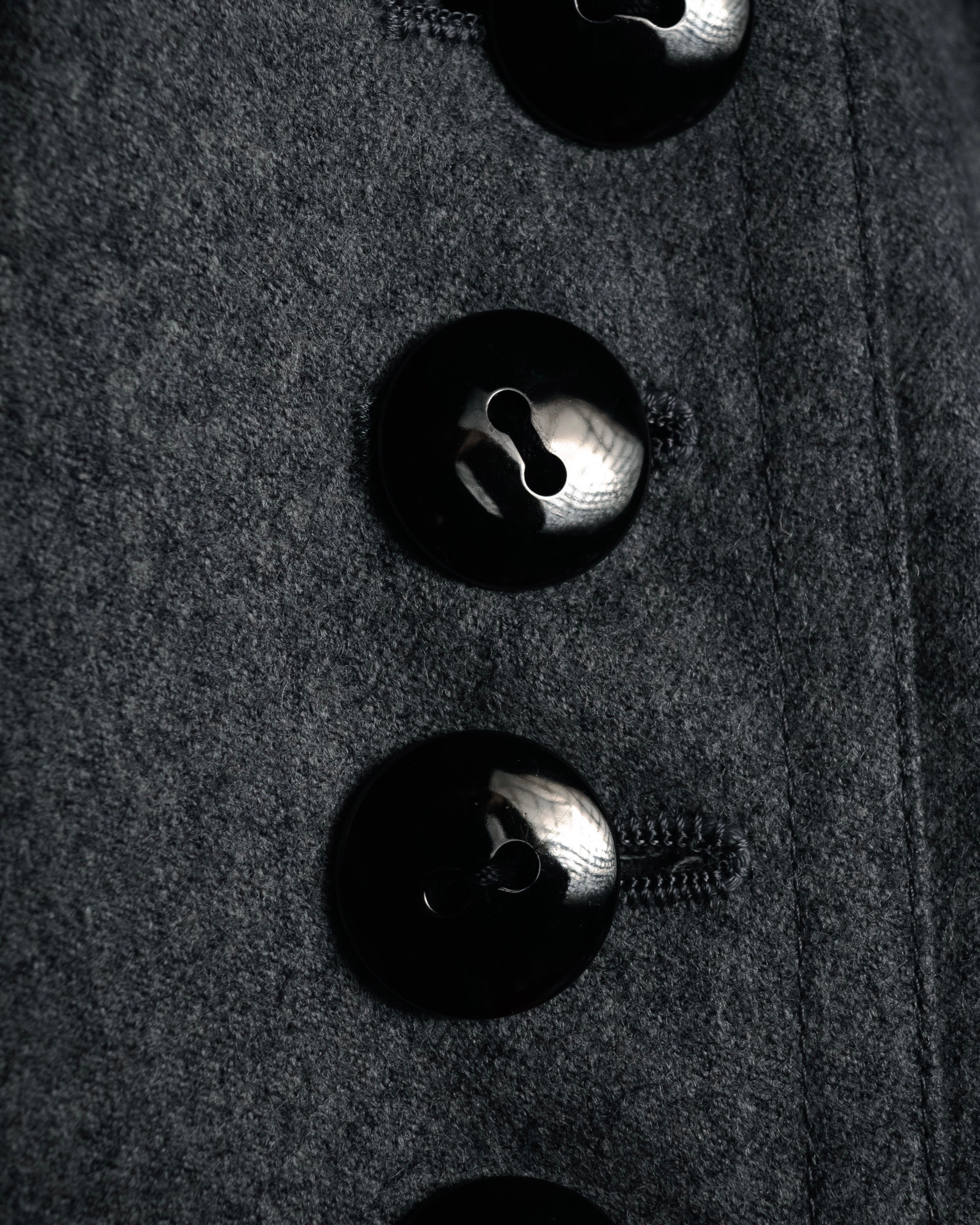 “Miss Dior” 90’s asymmetrical multi button wool dress