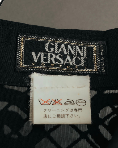 “GIANNI VERSACE” 80’s-90’s Couture polka dot lace shirt