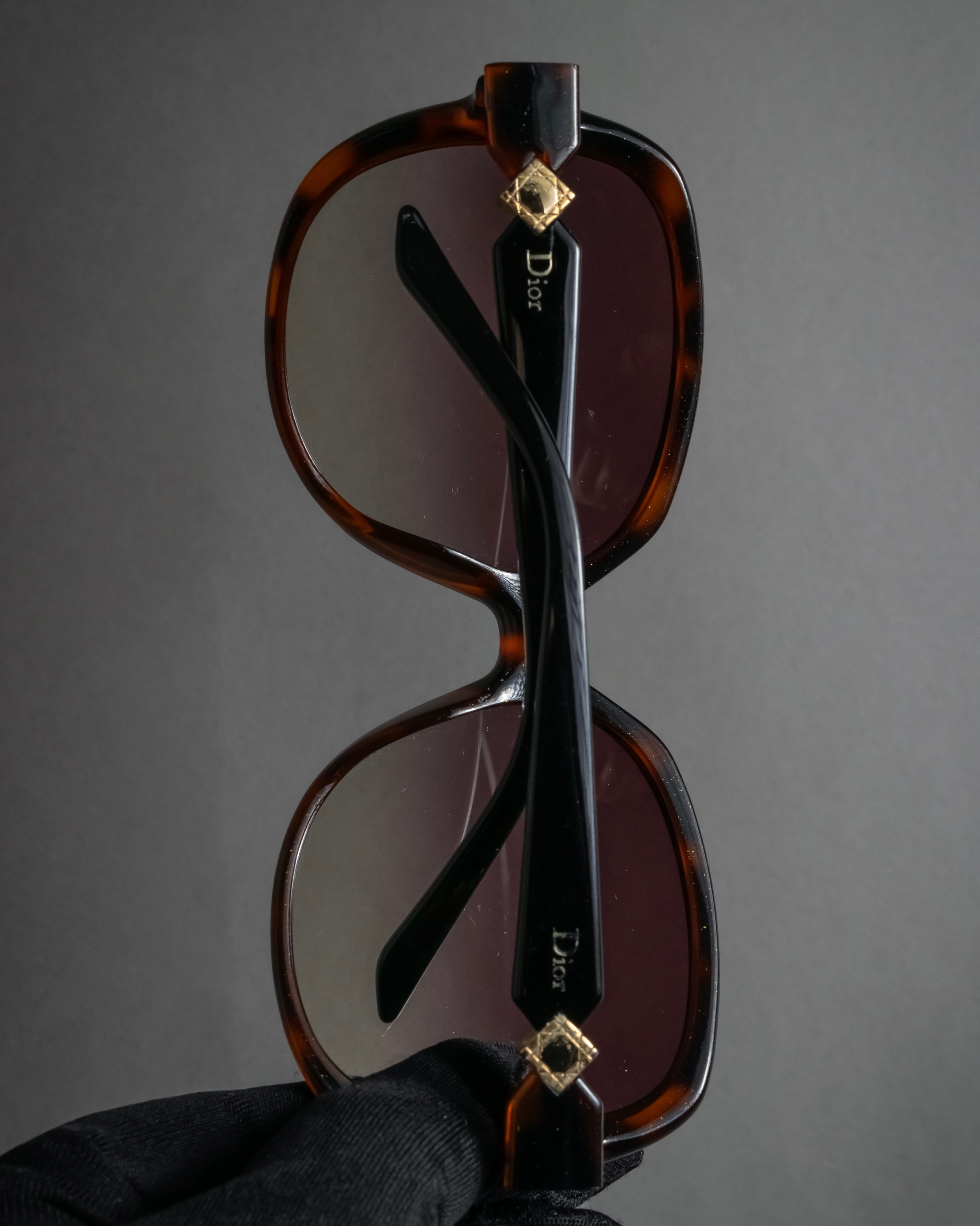 "Dior" Oversized tortoiseshell square sunglasses