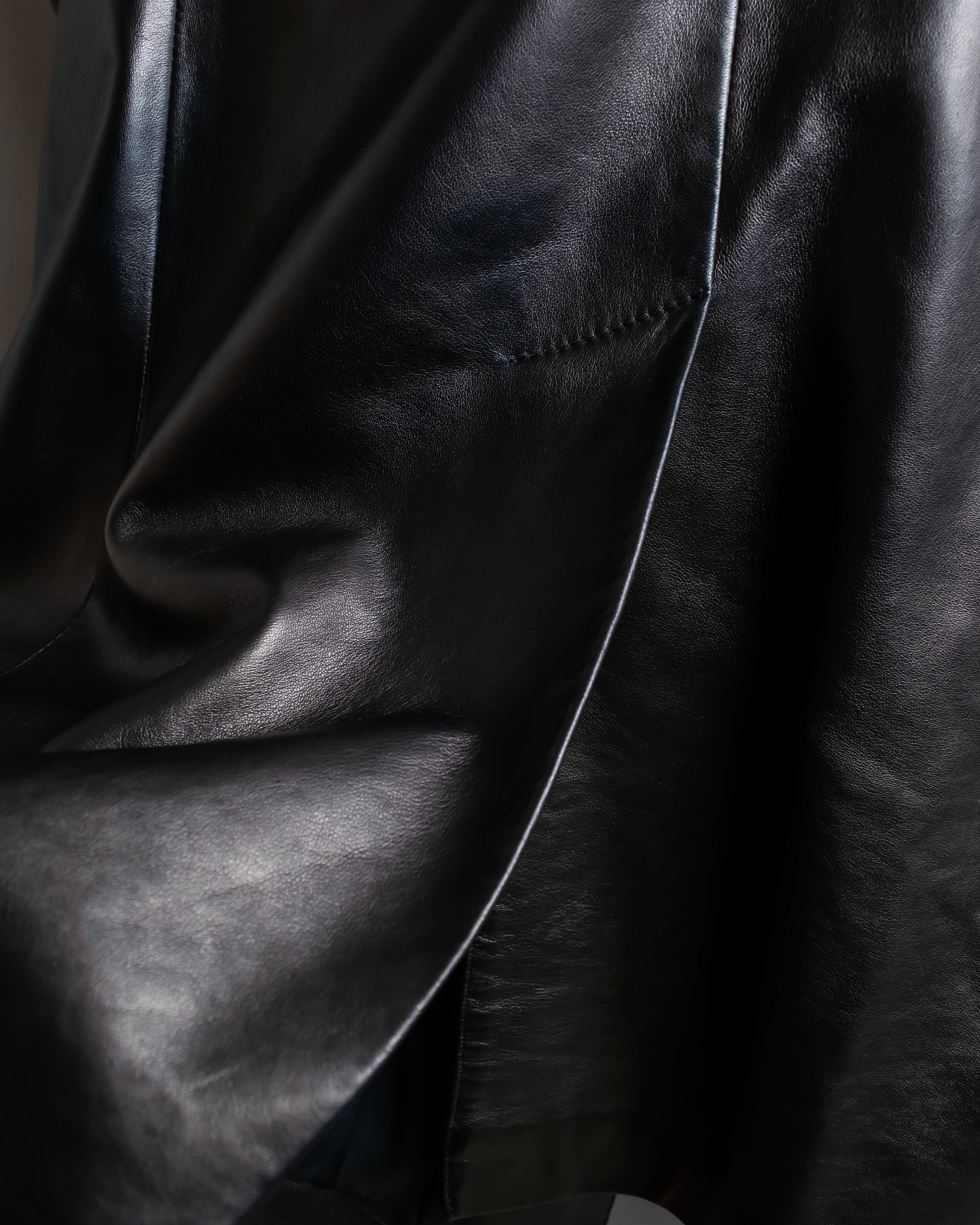 "GIANFRANCO FERRE" Oversized lamb leather chester coat