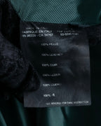 "PRADA" Stitching design suede belted coat