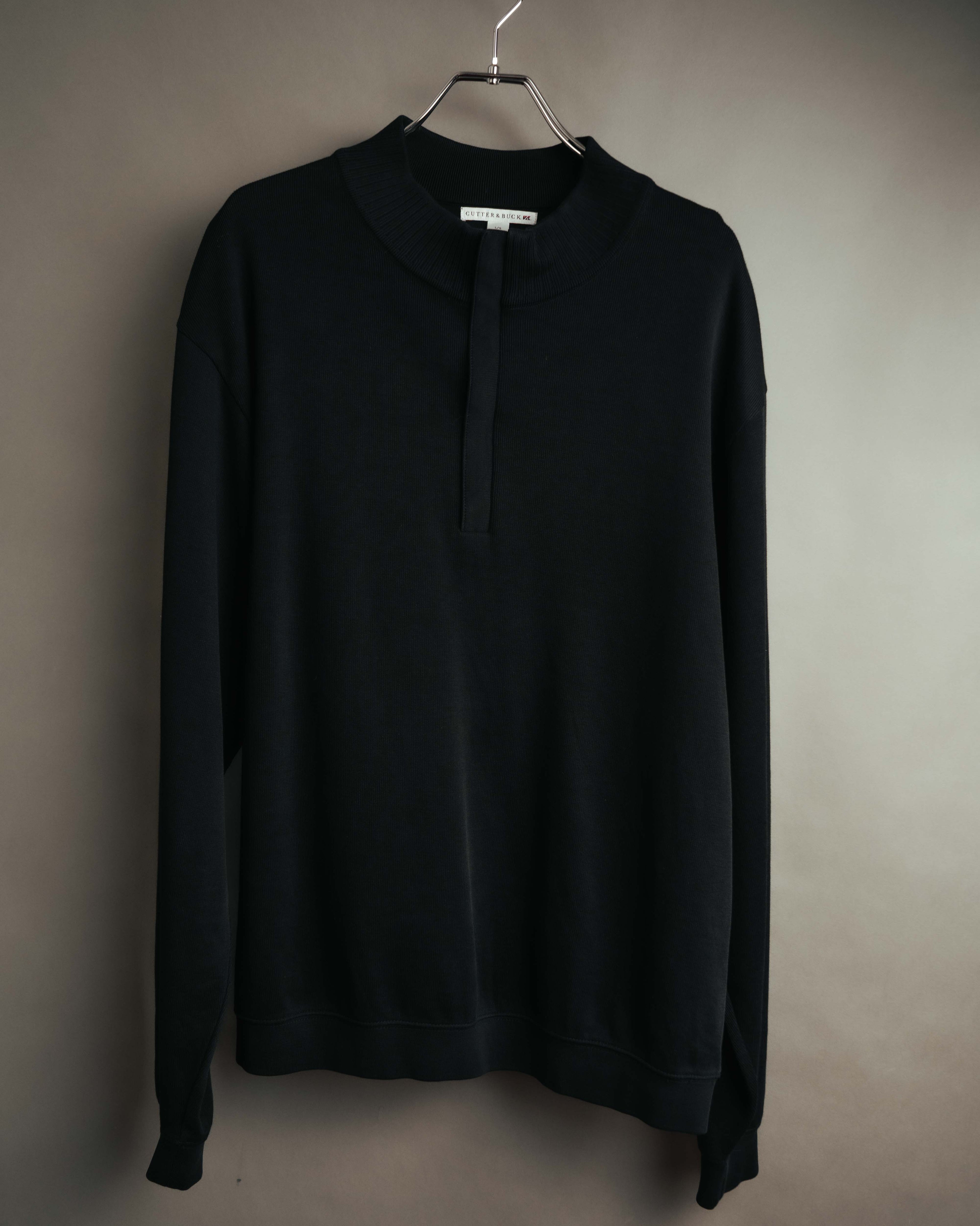 -MOOD Vintage Collections- 00’s Minimal black supima cotton knit
