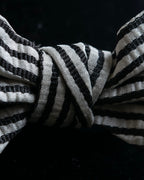 "LOUIS VUITTON" Black＆white color striped bow tie