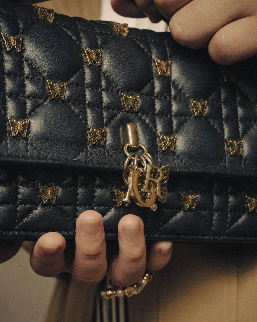 -SPECIAL- “Christian Dior” 2016 onwards butterfly cannage chain shoulder bag