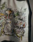 "Christian Dior" Vintage baroque print square scarf