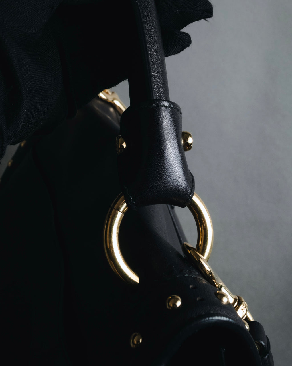 Salvatore Ferragamo Studded Gancini Top Handle Bag