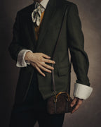 -SPECIAL- “GUCCI” 90’s bamboo handle suede half moon bag